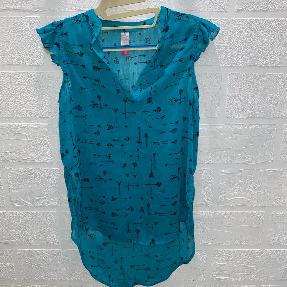Blue dressy blouse